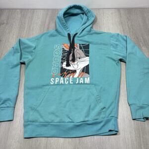 Space Jam A New Legacy Men's Hoodie Small S Aqua Blue Bugs Bunny Tune Squad